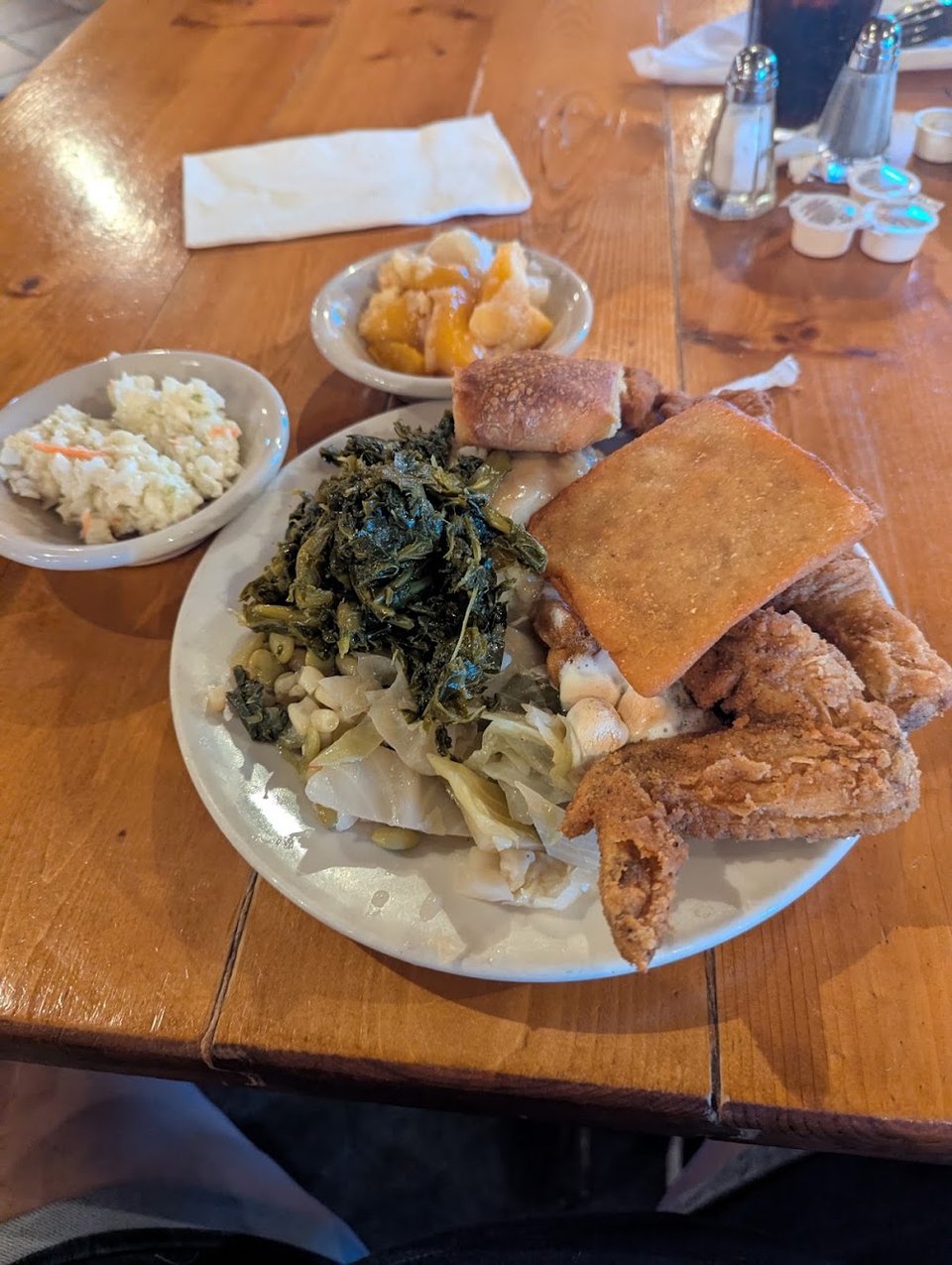 Food menu featuring breakfast, lunch, and dinner.