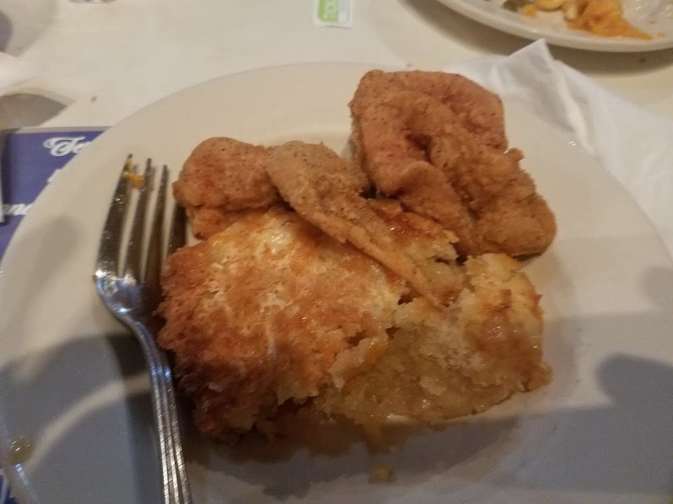 Peach Cobbler and Fried Chicken